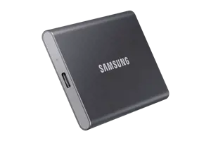 "Samsung" nešiojamasis SSD diskas T7, 1000 GB, C tipo USB, 3.2 Gen 2 (3.1 Gen 2), 1050 MB/s, apsauga nuo slaptažodžio, pilkas