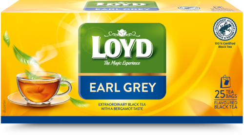 Juodoji arbata LOYD Earl Grey, 25 x 2 g
