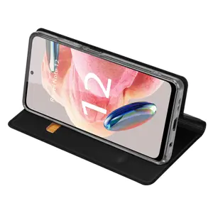Dux Ducis Skin Pro dėklas Xiaomi Redmi Note 12 flip cover card wallet stand black