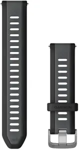 Garmin Quick Release laikrodžio apyrankė, silikoninė, 20 mm, juoda/šviesiai pilka