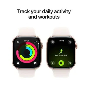 Apple Watch Series 11 GPS 46mm Rose Gold Aluminium Case with Light Blush Sport Band - S/M | Apple