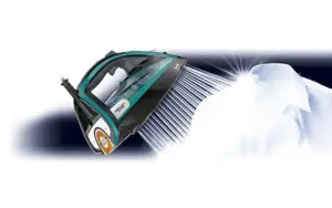 "Tefal Ultimate Pure FV9844", sausas ir garų lygintuvas, "Durilium Autoclean" padas, 2,5 m, 250 g/min, juodas, mėlynas, 60 g/min