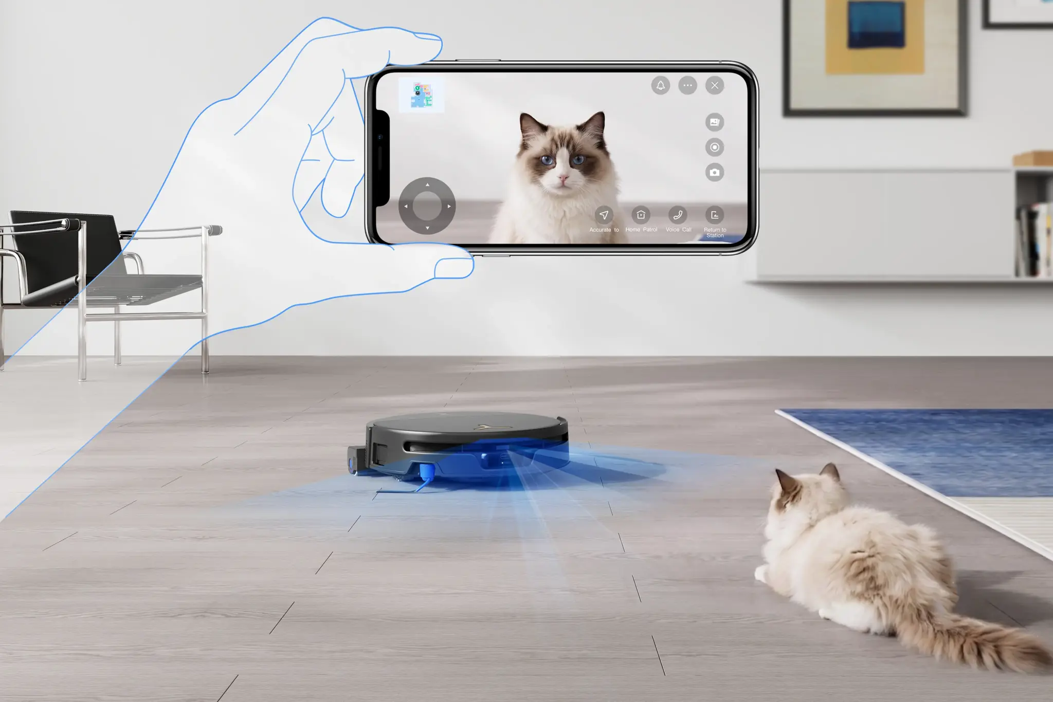 Dulkių siurblys-robotas Ecovacs T90S PRO OMNI BLACK