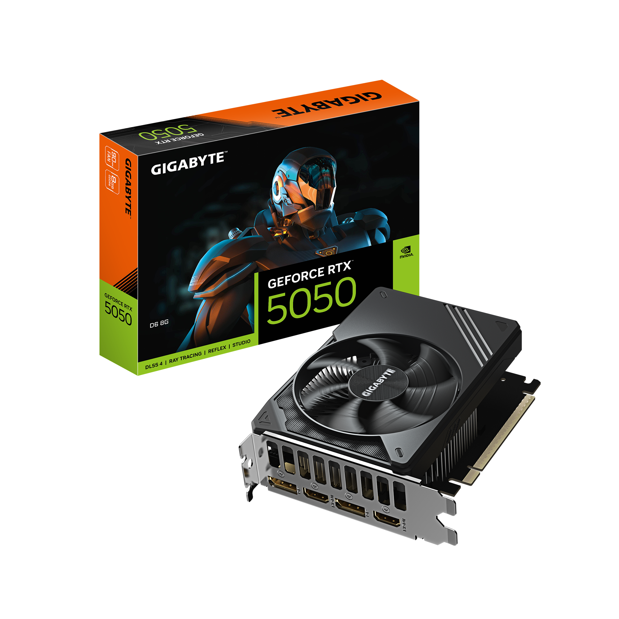 Vaizdo plokštė GIGABYTE GeForce RTX 5050 8 GB, GDDR6, GV-N5050D6-8GD