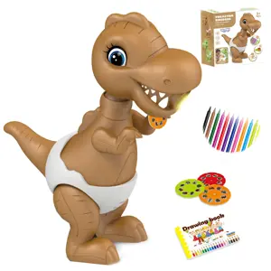WOOPIE dinozaurų piešimo projektorius ir žymekliai