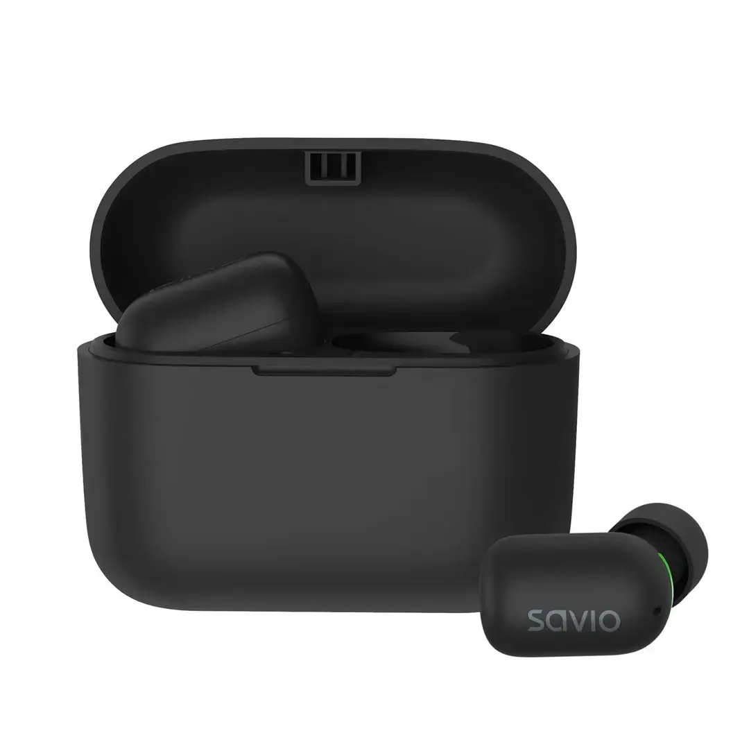 "Savio" TWS-09 IPX5 ausinės / ausinės Belaidės ausinės su "Bluetooth" juoda