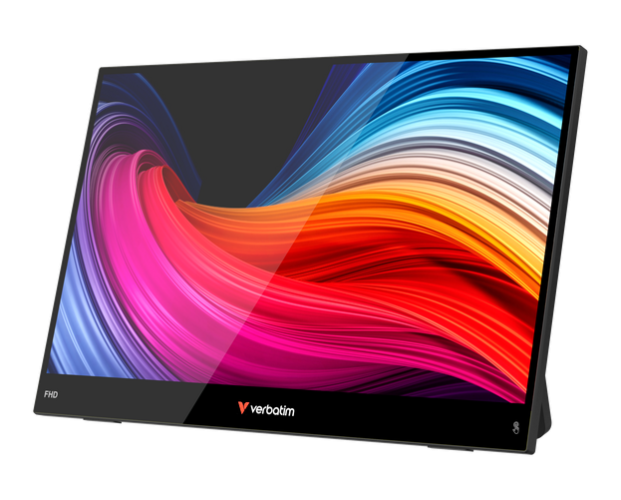 Verbatim 32402 Nešiojamas monitorius LIGHT 15.6'' IPS Touch FHD 1920x1080 10ms 250cd/m2 60Hz, Juoda