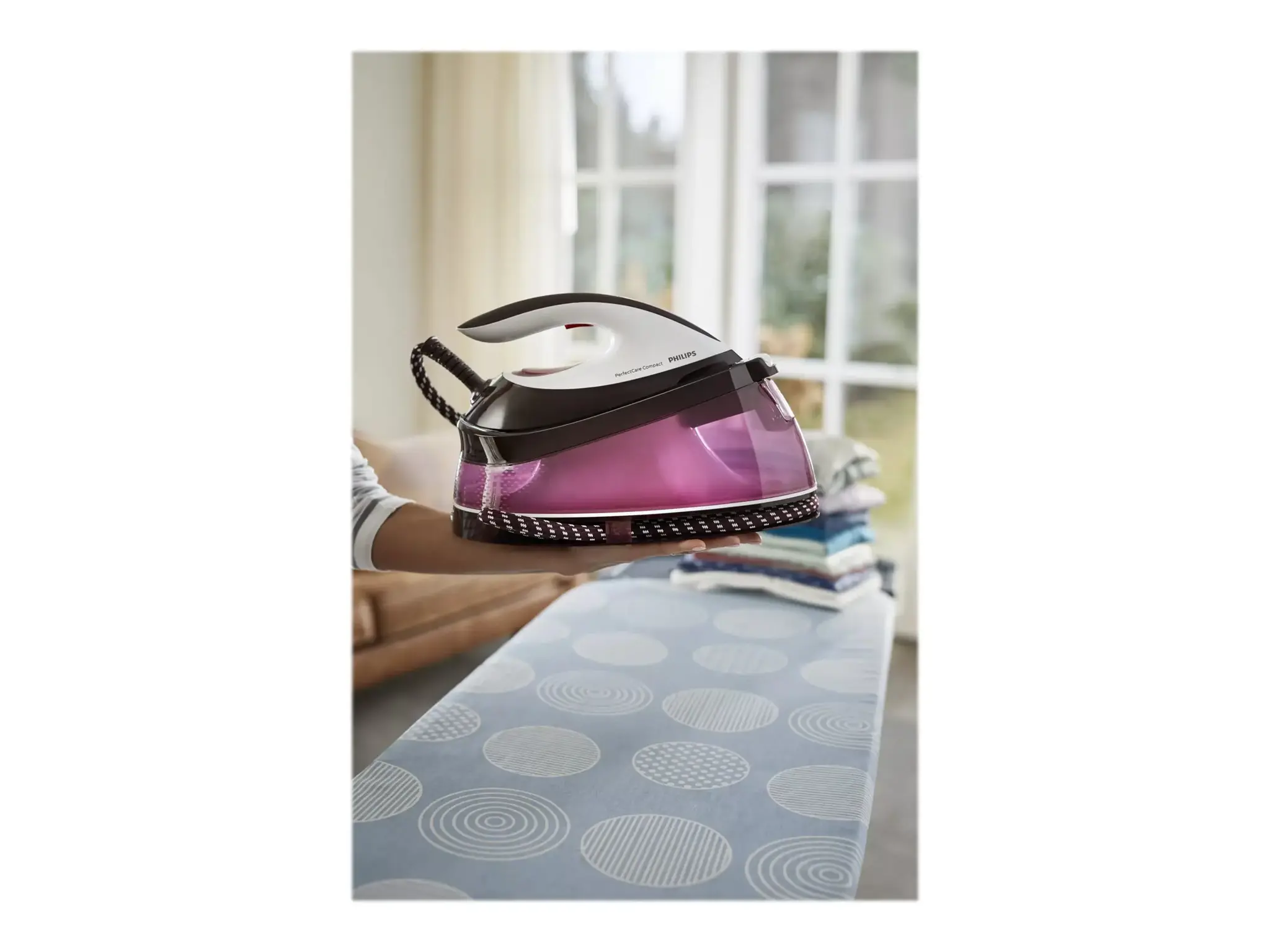 Philips GC7842/40, 400 g/min, SteamGlide Plus soleplate, 1.5 L, 120 g/min, Purple, White, 30%