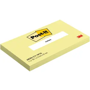 Lipnūs lapeliai Post-it®, 76 x 127 mm, 100 lapelių, kanarėlės geltona