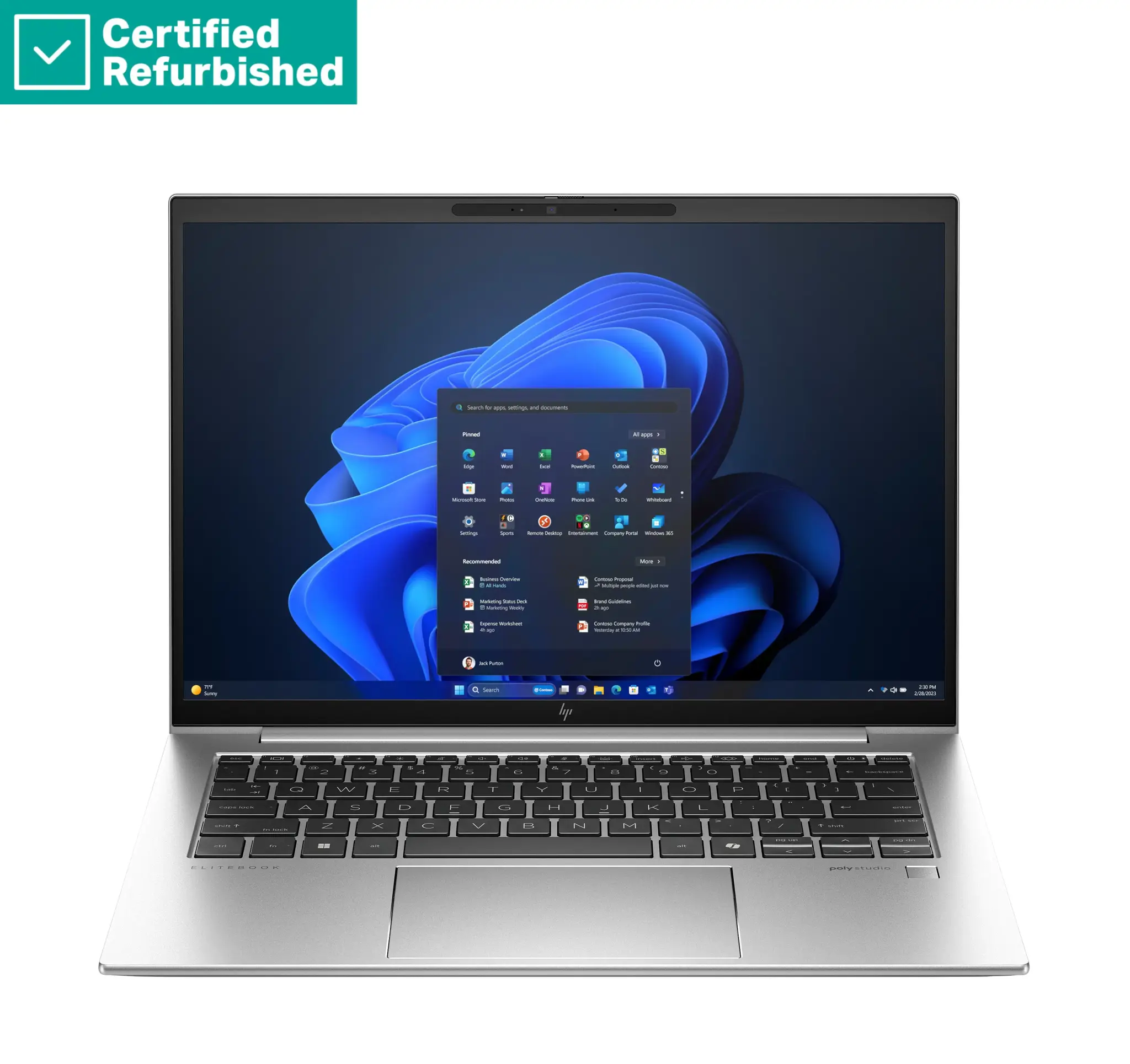 RENEW SILVER HP EliteBook 840 G11 - Ultra 7-155H, 16GB, 512GB SSD, 14 WUXGA 300-nit AG, 5MP IR cam, WWAN-ready, Smartcard, FPR, Nordic backlit keyboard, 56Wh, Win 11 Pro, 1 years