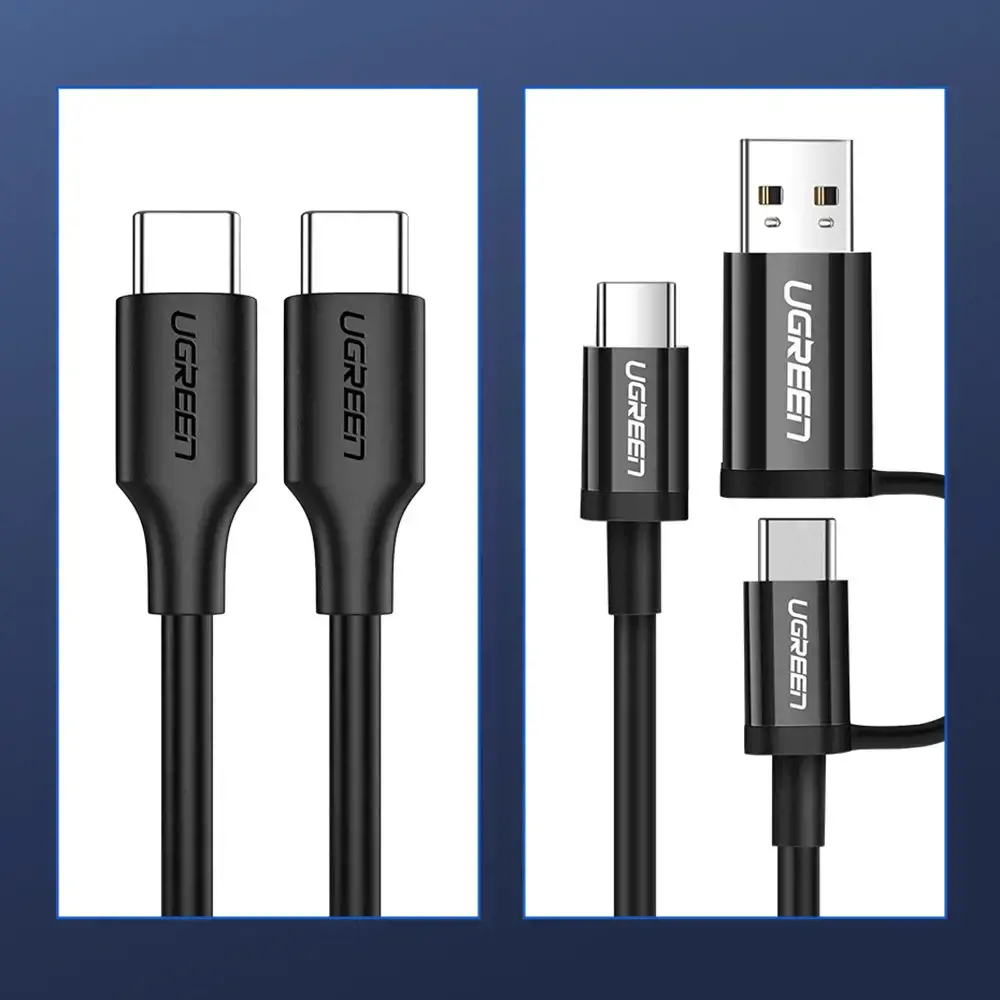 Ugreen USB Type C charging and data cable 3A 1.5m black (US286)