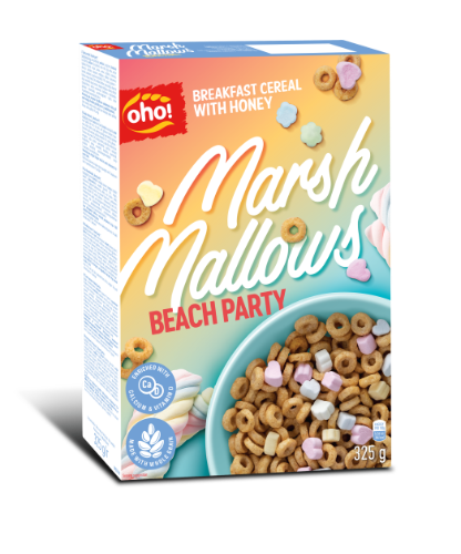 Sausi pusryčiai OHO Marsh mallows, 325g.