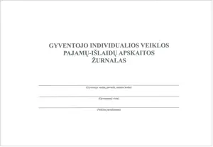 Gyventojų individualios veiklos pajamų-išlaidų apskaitos žurnalas, A4 (24)  0720-064