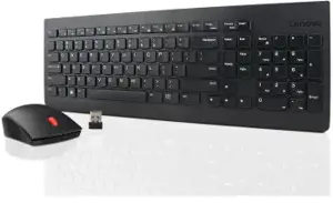 "Lenovo Essential", Viso dydžio (100%), Belaidis, RF belaidis, Juodas, pelė pridedama