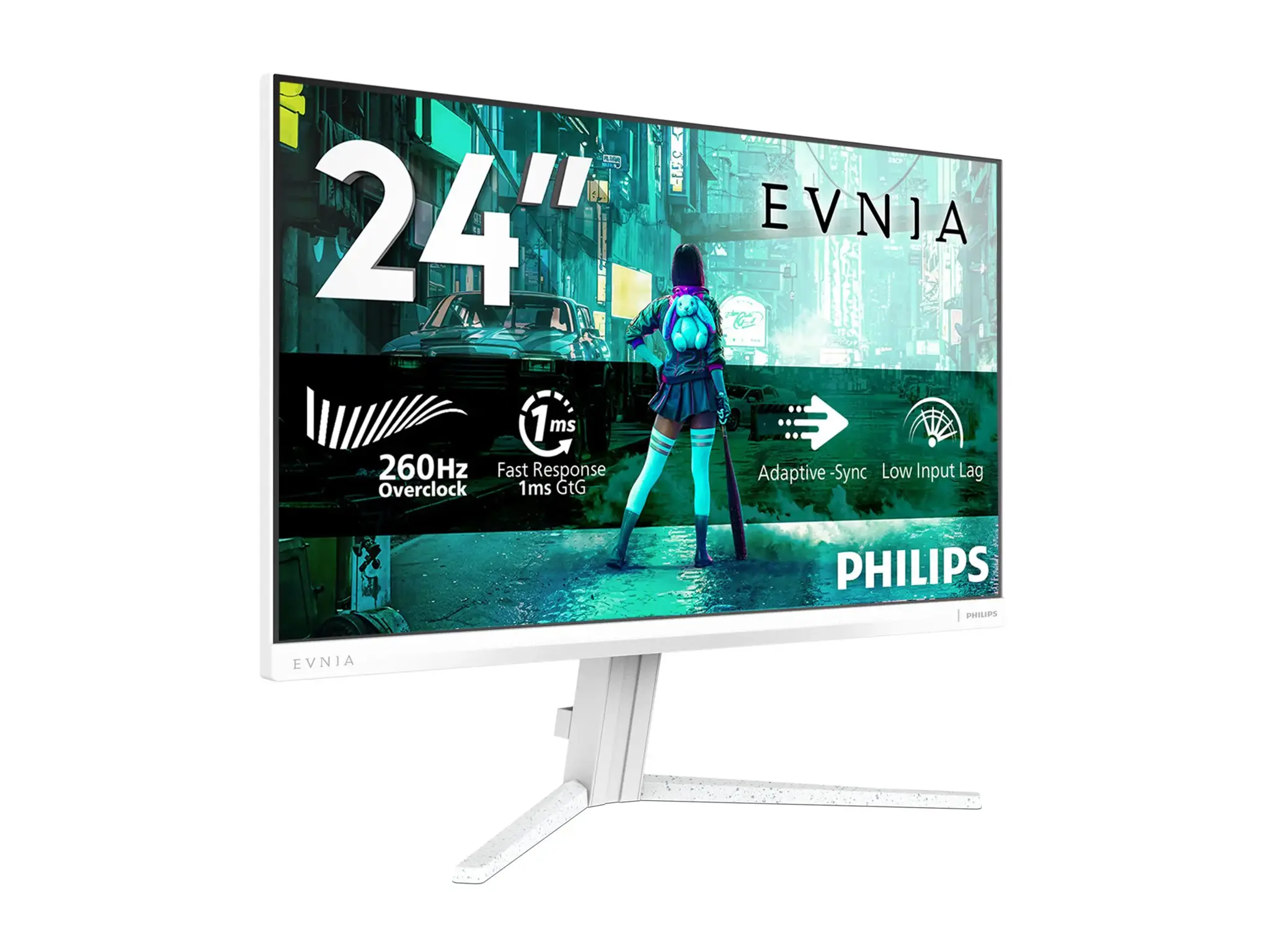 Philips Evnia 24M2N3201PL/00 | 24 " | Fast IPS | FHD | 16:9 | 260 Hz | 1 ms | 1920 x 1080 pixels | 300 cd/m² | HDMI ports quantity 1 | White