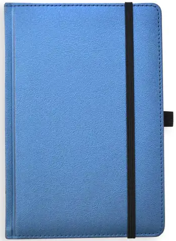 Kalendorius - užrašinė UNIVERSAL BLACK EDITION, PU, A5, be datų, mėlyna