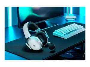 "Razer" ausinės "BlackShark V2 Pro" su įmontuotu mikrofonu, baltos spalvos, ausinės, belaidės