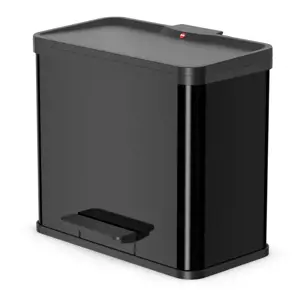 Hailo Šiukšliadėžė su pedalu Oko Duo Plus, juoda, 17l+9l, L dydžio