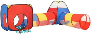 Žaidimų palapinė su 250 kamuoliukų, spalvota, 190x264x90cm