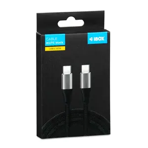 "I-BOX" USB TYPE-C 60W 2M PD/QC KABELIS JUODAS