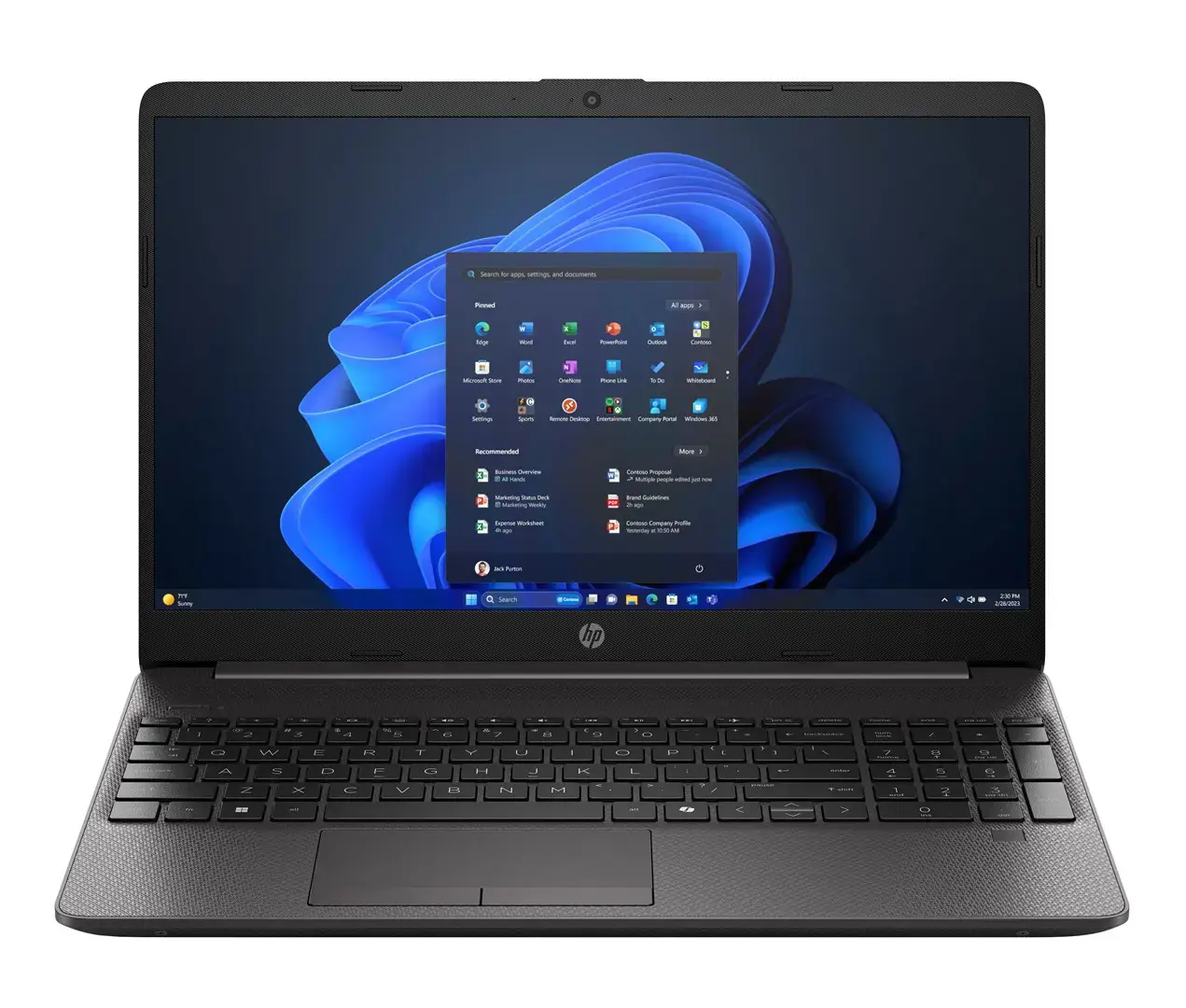 HP 250R G9 15.6-inch Notebook PC Intel Core 5 120U, 39.6 cm (15.6"), Full HD, 8 GB DDR4 SDRAM, 512 GB SSD, Wi-Fi 6 (802.11ax), Windows 11 Pro, Black