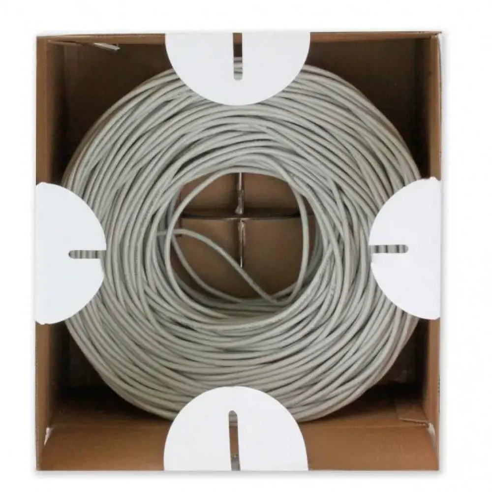 TECHLYPRO 022571 TechlyPro UTP Cat6 kabelis 4x2 su vijomis CCA 305 m dėžutė pilka