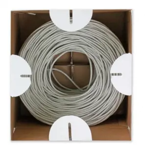 TECHLYPRO 022571 TechlyPro UTP Cat6 kabelis 4x2 su vijomis CCA 305 m dėžutė pilka