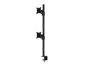 Multibrackets M VESA Deskmount Officeline Dual Vertical Black, Clamp/Bolt-through, 16 kg, 38.1 cm (15"), 76.2 cm (30"), 100 x 100 mm, Black