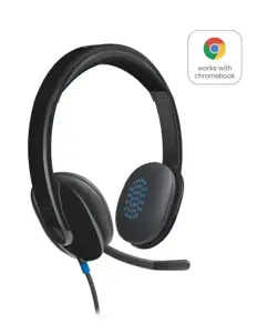 "Logitech H540" USB kompiuterio ausinės, laidinės, biurui / skambučių centrui, 20-20000 Hz, 120 g, ausinės, juodos spalvos