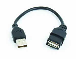 GEMBIRD CCP-USB2-AMAF-0.15M Gembird USB 2.0 A- A lizdas 0,15 m ilgio juodas kabelis