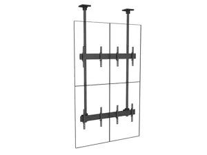"Multibrackets M Pro Series" - Fiksuotos rankenos 400 mm, plokščiųjų skydų montavimo rankena, juoda, plienas, 30 kg, bėgis, M Pro serija