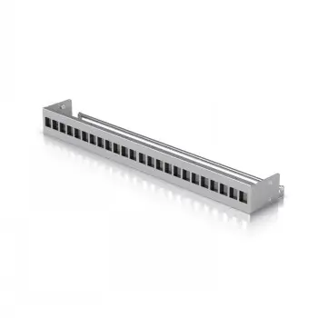 UBIQUITI 24-PORT BLANK KEYSTONE PATCH PANEL. STANDALONE INSERT THAT CAN BE EASILY INSTALLED INTO AN EXISTING NETWORK EQUIPMENT RACK TO CREATE A CLEAN, UNIFORM AESTHETIC