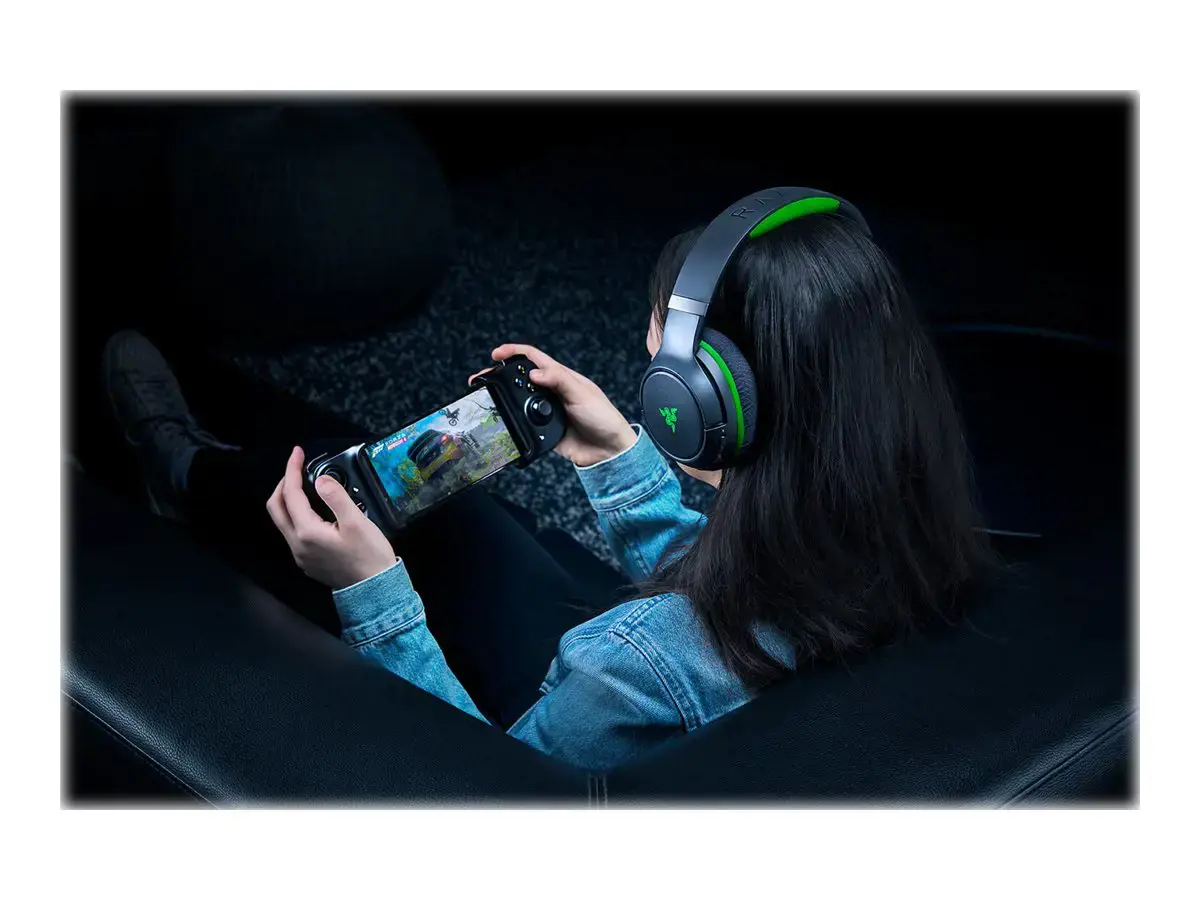 "Razer" juodos spalvos, belaidės, žaidimų ausinės, "Kaira Pro", skirtos "Xbox