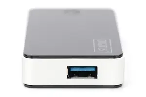 DIGITUS 40x USB3.0 šakotuvas 4 prievadai 4xUSB A/F su papildomu maitinimo šaltiniu 5 V 3,5 A ir 1,2 m kabeliu USB2.0 suderinamas