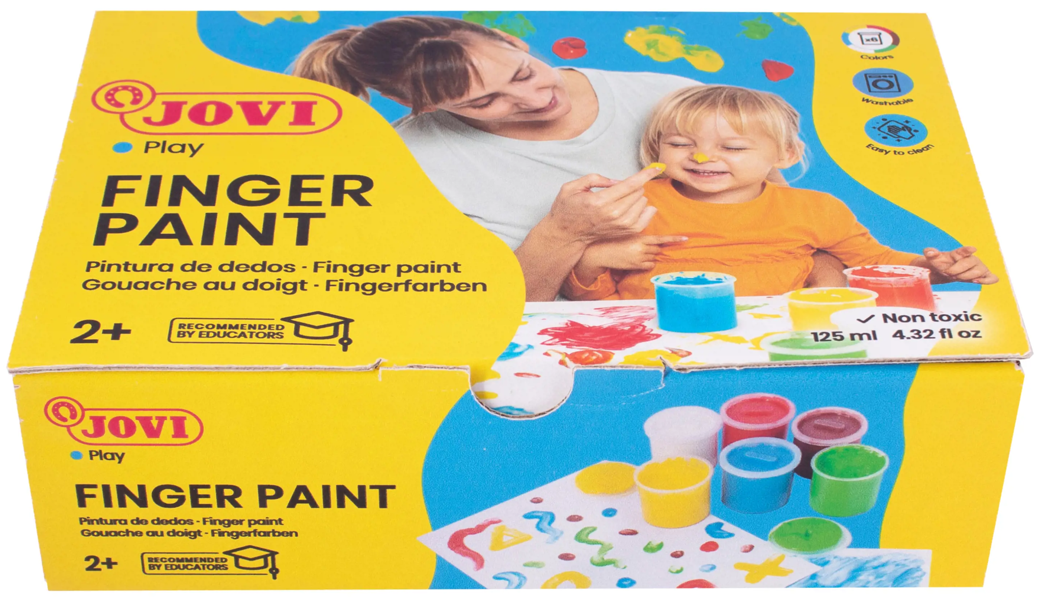 Dažai piešti pirštais JOVI, 6 spalvos, 125ml