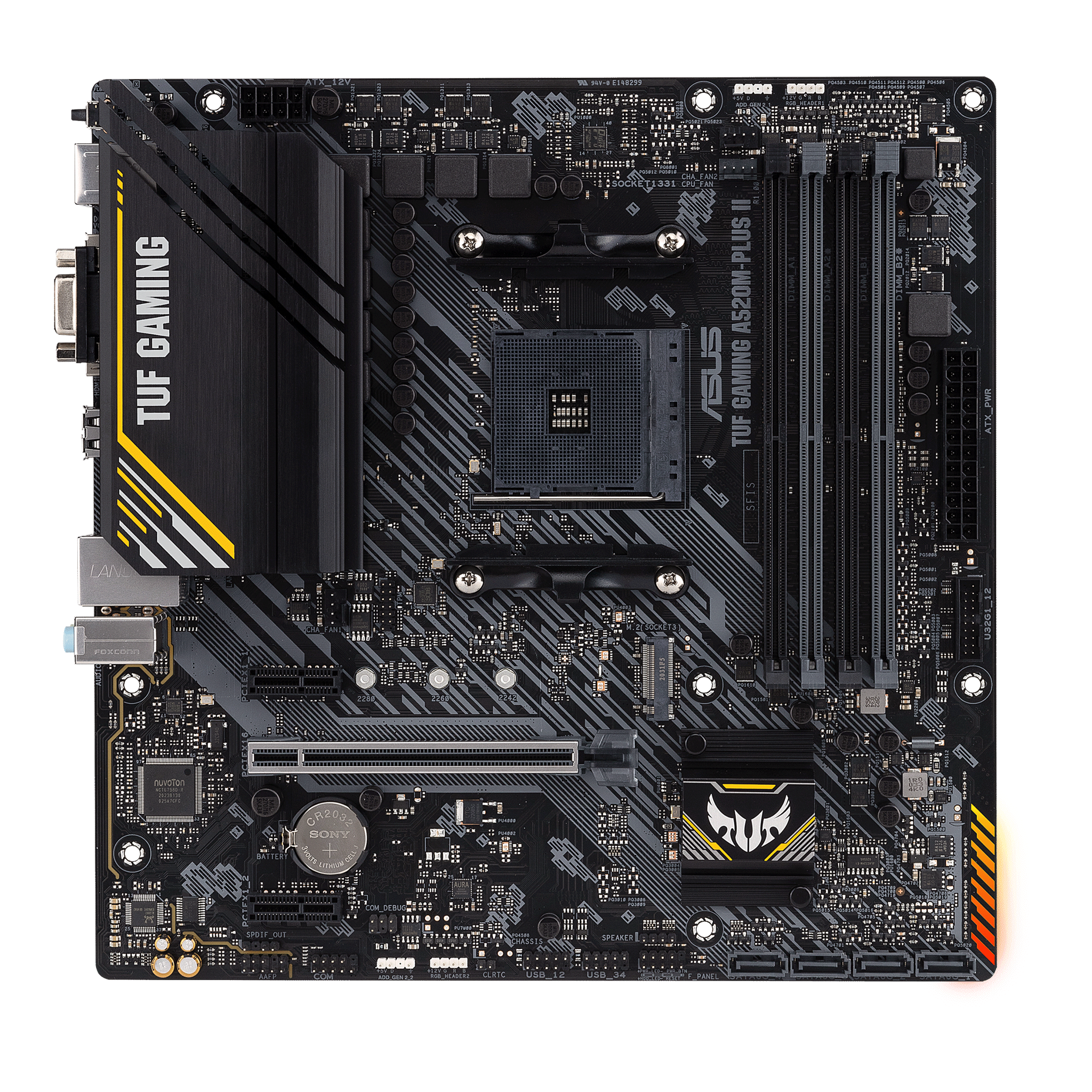 ASUS TUF GAMING A520M-PLUS II, AMD, "Socket AM4", "AMD Ryzen™ 3", "AMD Ryzen™ 5", "AMD Ryzen™ 7", 3 kartos "AMD Ryzen™ 9", 5 kartos "AMD Ryzen 9", "Socket AM4", DDR4-SDRAM, 128 GB