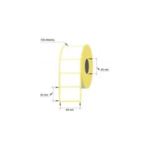 Lipnios termo etiketės 58x40mm D40 700 vnt.