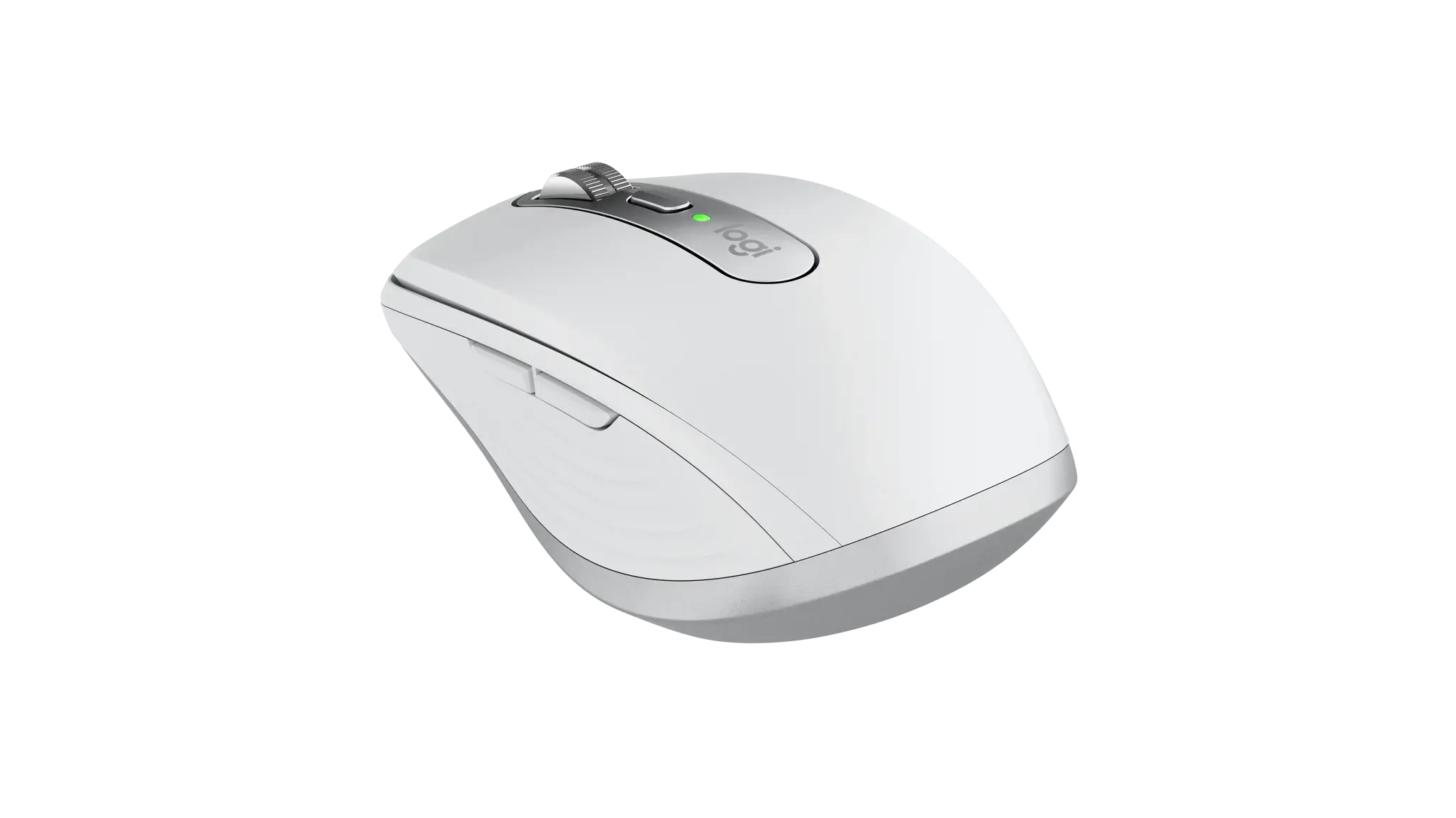 "Logitech MX Anywhere 3S", dešinioji ranka, lazerinis, RF belaidis + "Bluetooth", 8000 DPI, pilkas, baltas