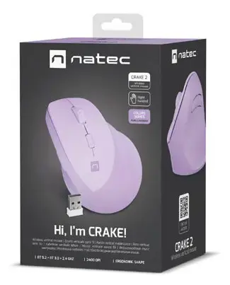 NATEC Crake 2 mouse Universal Right-hand RF Wireless + Bluetooth Optical 2400 DPI