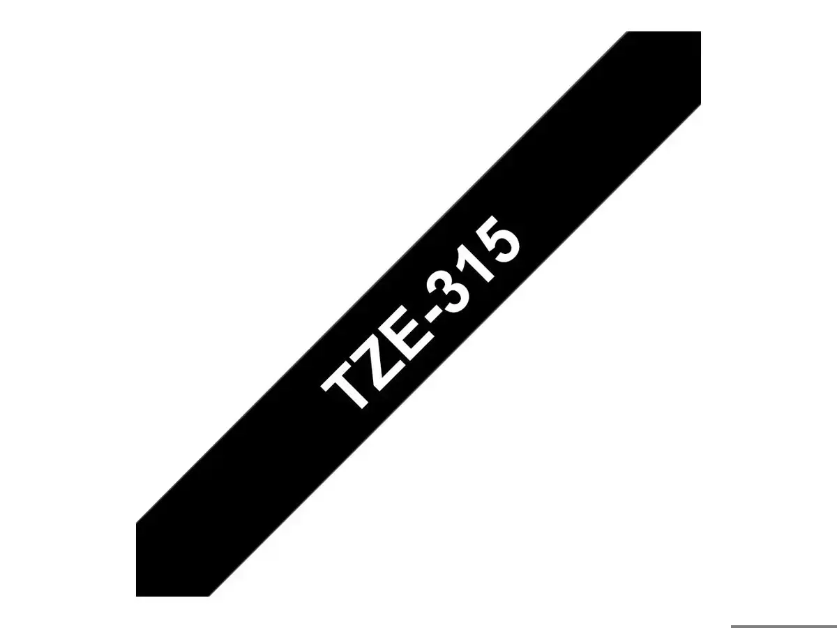 Brother laminuota juosta 6 mm, balta ant juodos spalvos, TZe, pilka, terminis perkėlimas, Brother, PT-1280HK, PT-1280SN, PT-1280KT, PT-D200HK, PT-1100SN, PT-1100KT, PT-2100VP, PT-2730, PT-7600,...