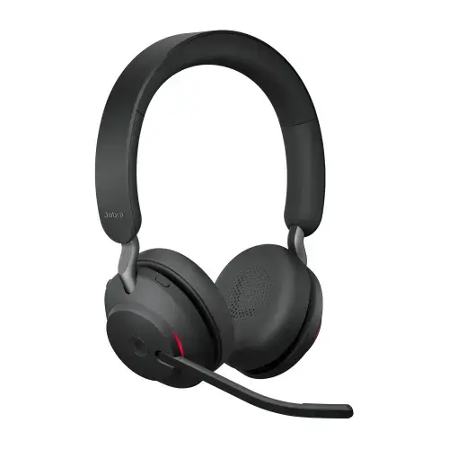 "Jabra Evolve2 65 USB-A Black MS Stereo, belaidis, biure / skambučių centre, 20 - 20000 Hz, 176,4 g, ausinės, juodos spalvos