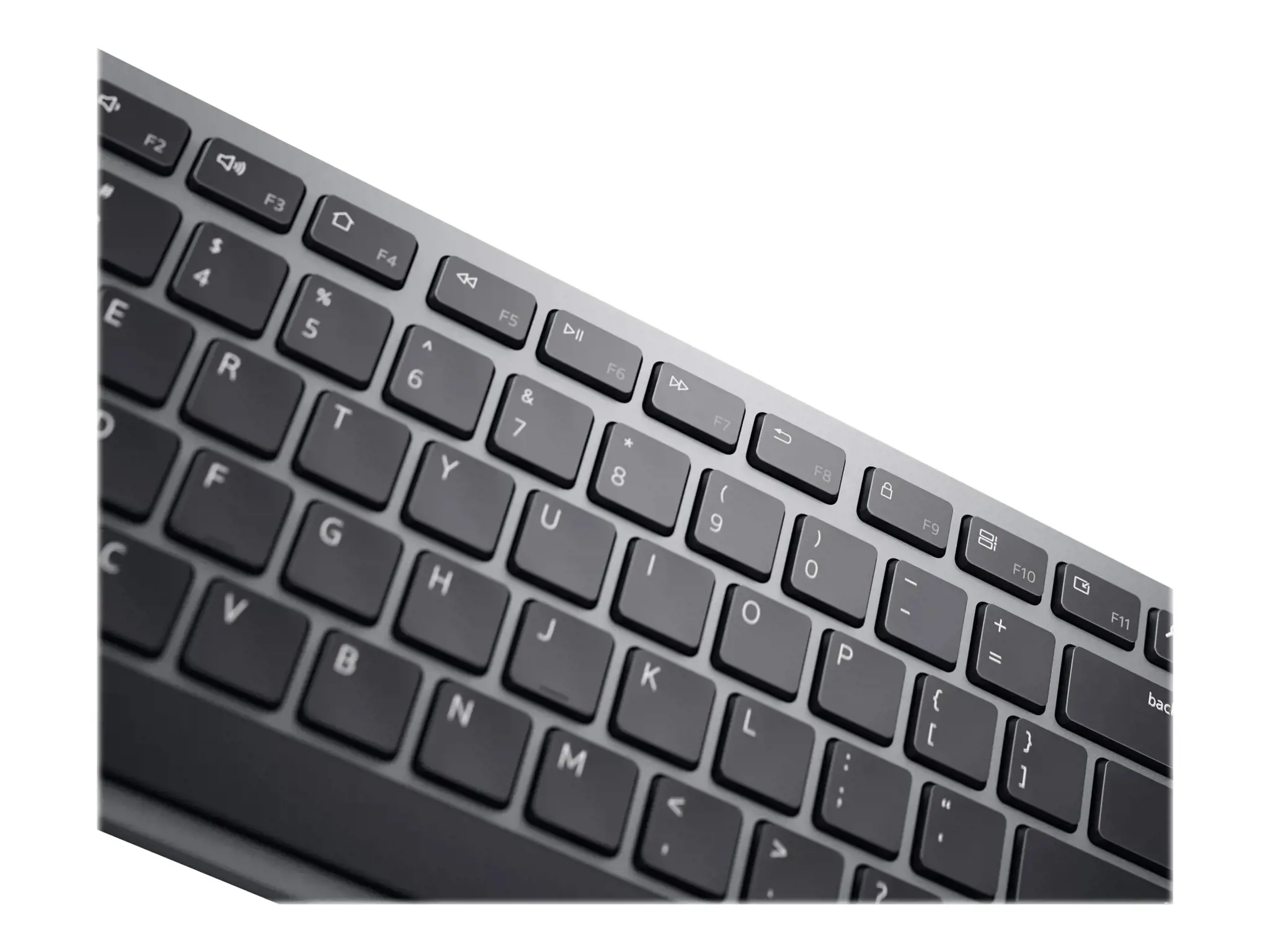DELL KB700, pilno dydžio (100%), "Bluetooth", QWERTY, pilka