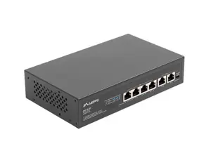 LANBERG komutatorius PoE 19 colių 6 prievadų 100MB 4 prievadai PoE 30W/prievadui maks. 60W DSP3-0105-60W nevaldomas