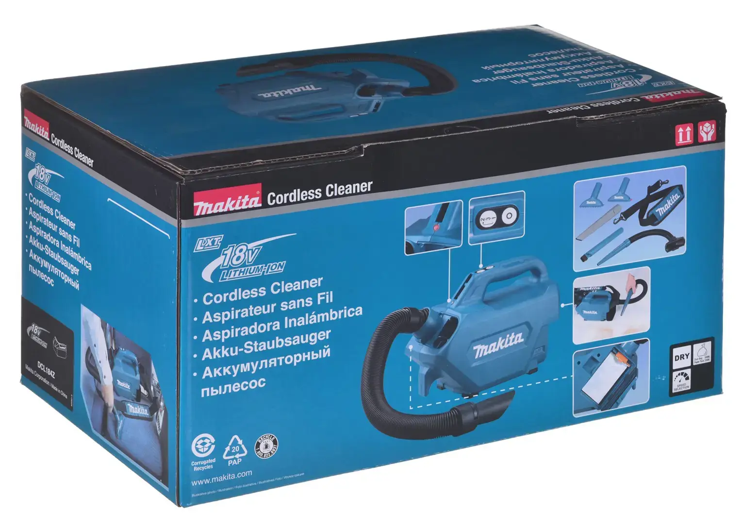 MAKITA DCL184Z 18V dulkių siurblys