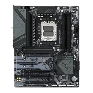 GIGABYTE B650 EAGLE AX Motherboard - Supports AMD Ryzen 7000 CPUs, 12+2+2 Phases Digital VRM, up to 7600MHz DDR5 (OC), 1xPCIe 5.0 + 2xPCIe 4.0 M.2, Wi-Fi 6E 802.11ax, GbE LAN, USB 3.2 Gen2, AMD, Socket AM5, AMD Ryzen™ 5, AMD Ryzen 7 7th Gen, AMD Ryzen 9 7th Gen, Socket AM5, 192 GB, DDR5-SDRAM