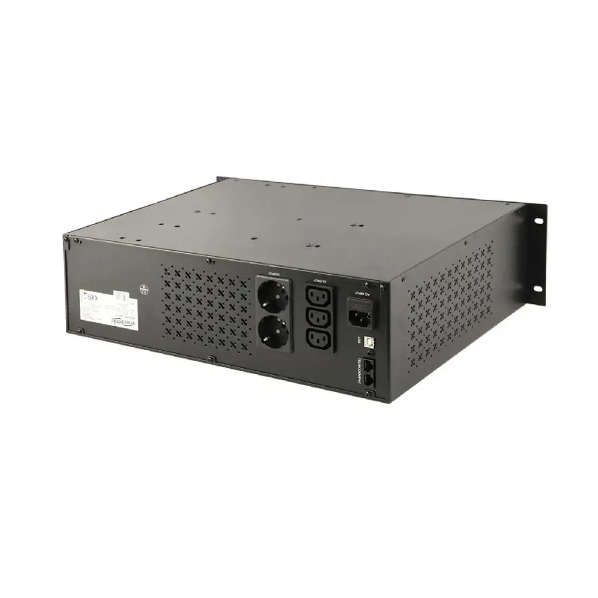 GEMBIRD UPS-RACK-2000 UPS 19 colių 3.4U 2000VA 2xIEC 2x Schuko USB LCD