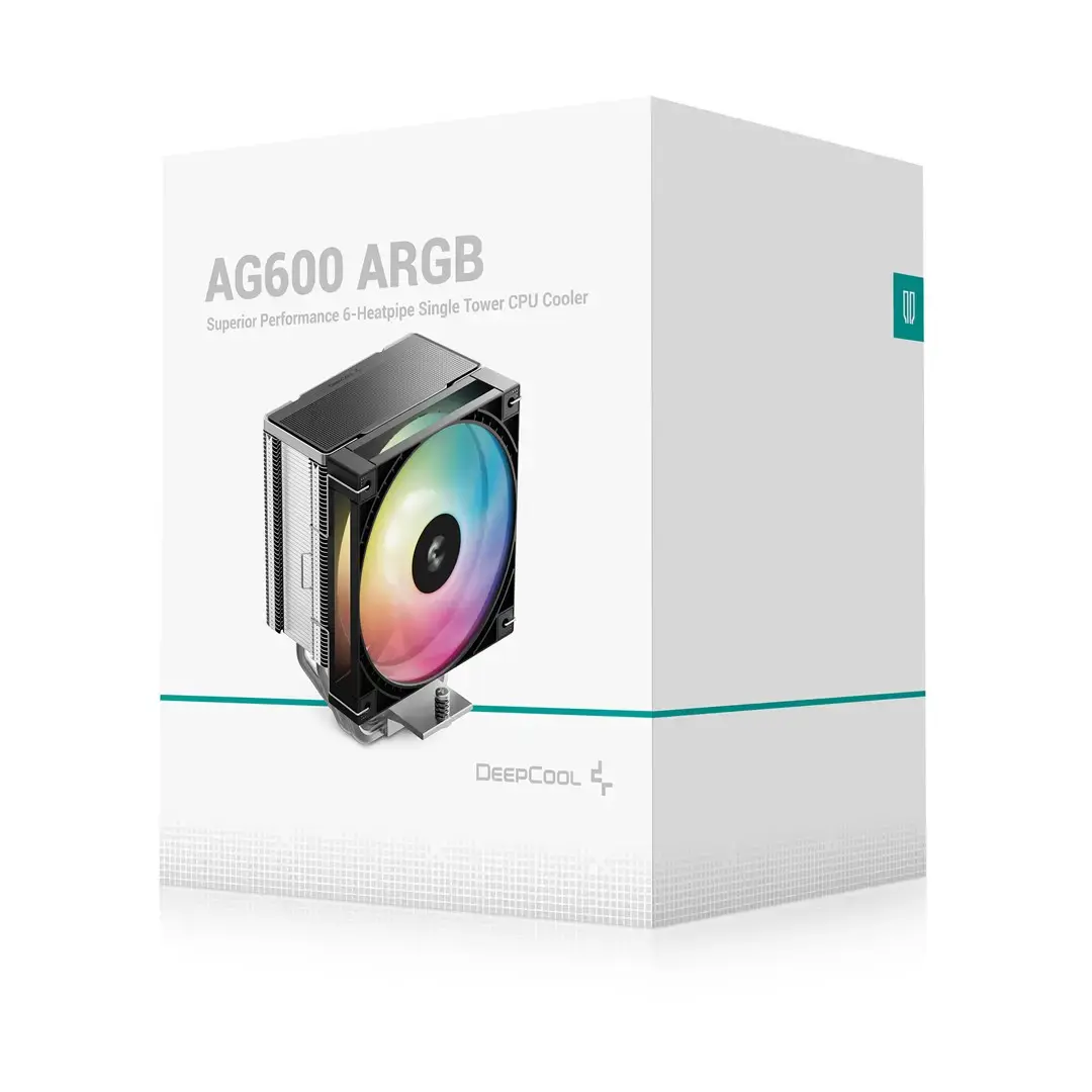 DeepCool AG600 ARGB Processor Air cooler 12 cm Black 1 pc(s)