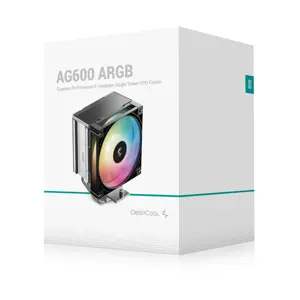 DeepCool AG600 ARGB Processor Air cooler 12 cm Black 1 pc(s)