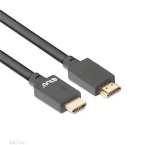 CLUB3D Ultra High Speed HDMI™ Certified Cable 4K120Hz 8K60Hz 48Gbps M/M 5m/16.4ft, 5 m, HDMI Type A (Standard), HDMI Type A (Standard), 48 Gbit/s, Audio Return Channel (ARC), Black