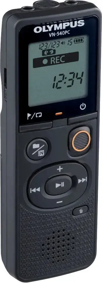 "Olympus" skaitmeninis diktofonas (OM prekės ženklo) VN-540PC 1,39' segmento ekranas, WMA, juodas